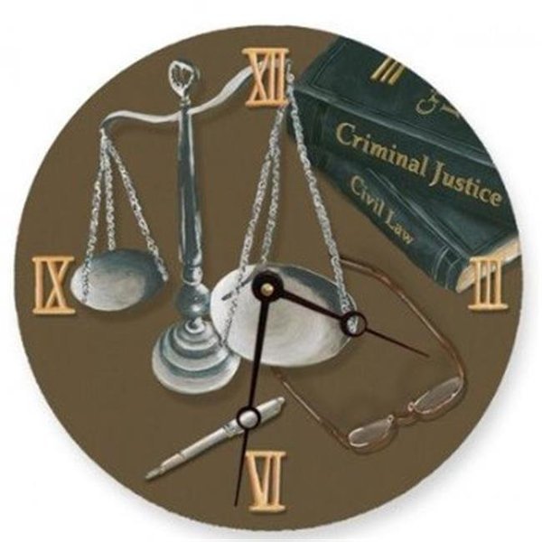 Lexington Studios 23102 - LR Scales of Justice 18 in. Round Clock, Lexington Studios, Mfr#: 23102-LR